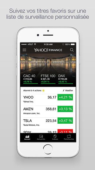 Yahoo Finance pour mac