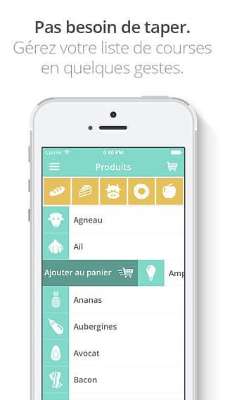 Shoplt: liste de courses sans taper pour mac