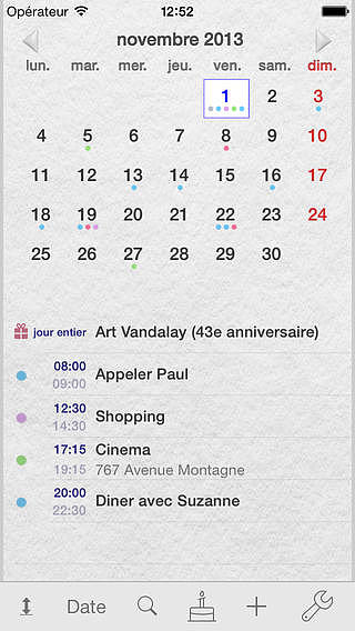 PageCal - calendrier pour mac