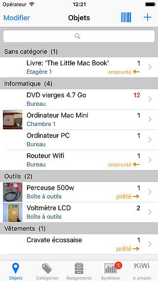 Rangement : Objets, Stockage et Inventaire LITE pour mac