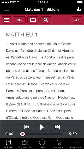 Bible Française Société pour mac