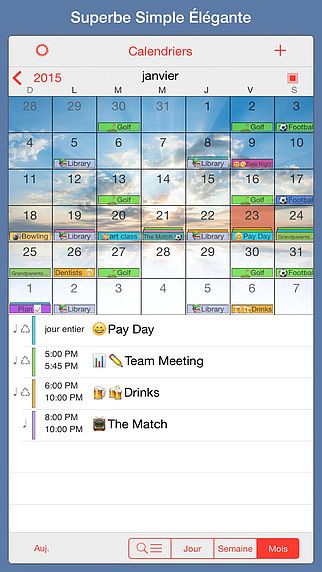 Calendrier PocketLife pour mac