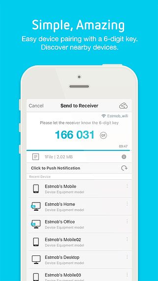 Send Anywhere (Transfert de fichier) pour mac