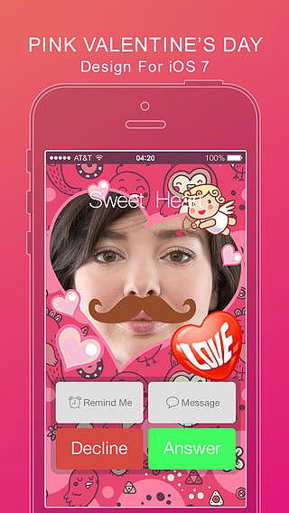 Wallpaper Maker - Pink Valentine's Day Special for iOS 7 pour mac
