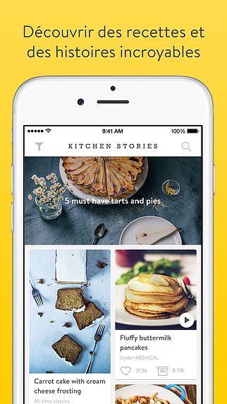 Kitchen Stories - livre de recettes gratuit avec vidéos et photo pour mac