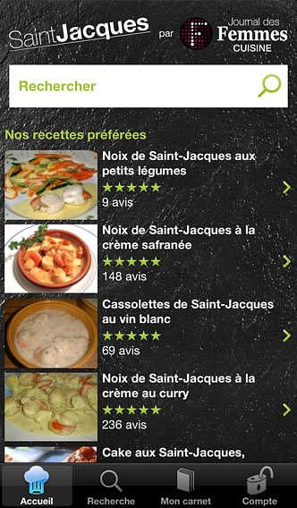 Recettes Saint-Jacques pour mac Recettes Saint-Jacques pour mac