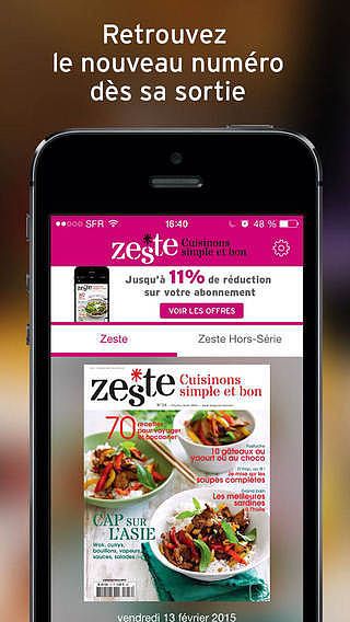 Zeste - Magazine : Recettes, actualités gastronomiques et culina pour mac