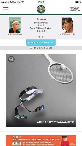 Application officielle du tournoi Roland-Garros 2015 pour mac
