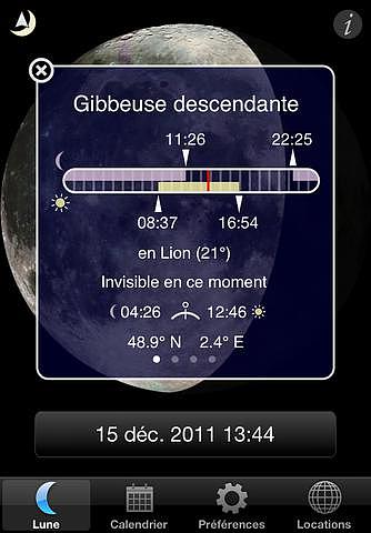 MoonPhase - renseignements sur la lune pour mac MoonPhase - renseignements sur la lune pour mac