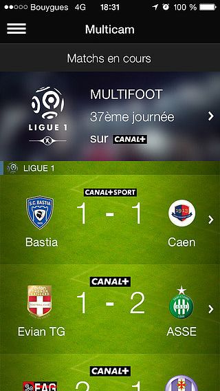 CANAL Football App pour mac