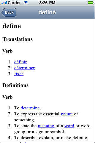 Dictionnaire Anglais-Français Lite pour mac