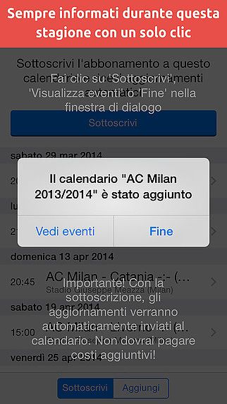 Serie A / Serie B Calendario e Risultati nel vostro calendario ( pour mac