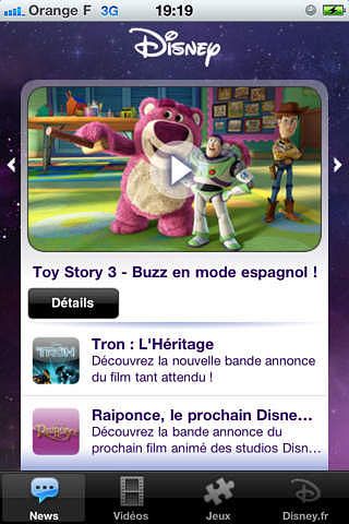 Disney France sur iPhone pour mac
