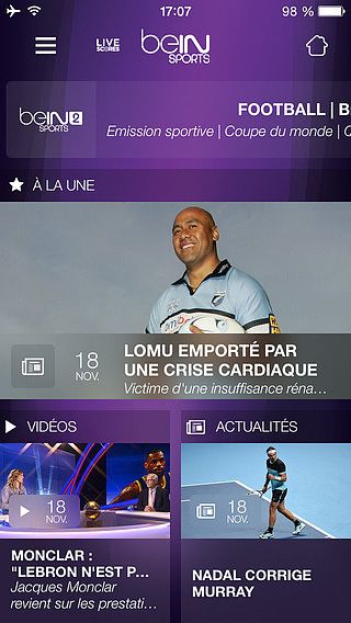 BeIN SPORTS pour mac BeIN SPORTS pour mac