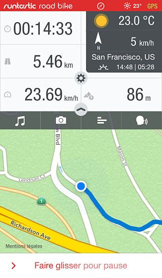 Runtastic Road Bike - Ordinateur GPS pour vélo de route pour mac