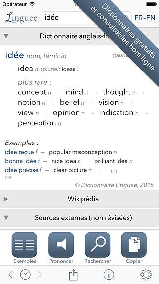 Dictionnaire Linguee pour mac