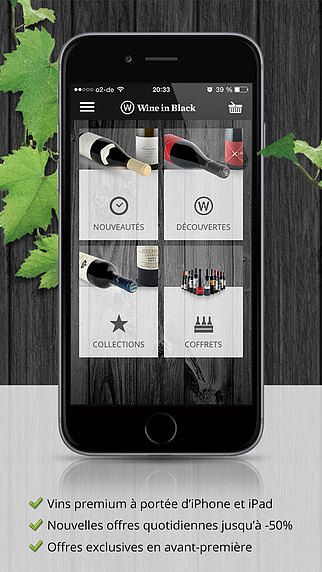 Wine in Black - Vins et Champagnes à portée de Smartphone pour mac