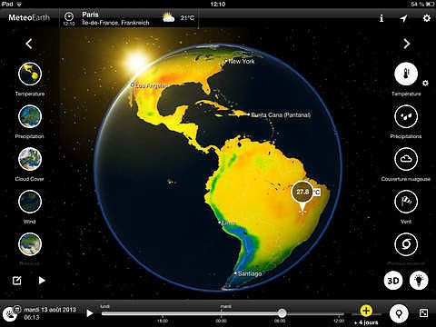 MeteoEarth for iPad pour mac