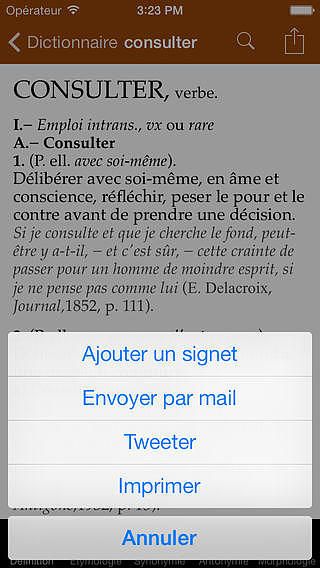 Dictionnaire de français TLFi pour mac