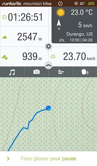 Runtastic Mountain Bike - Ordinateur et tracker GPS pour VTT pour mac