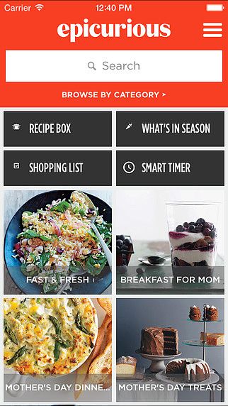Epicurious Recipes  pour mac