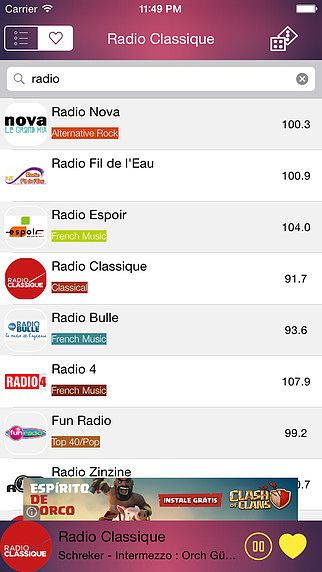 Radio - FM,Musique,Podcasts - Les Plus Grandes Radios Françaises pour mac
