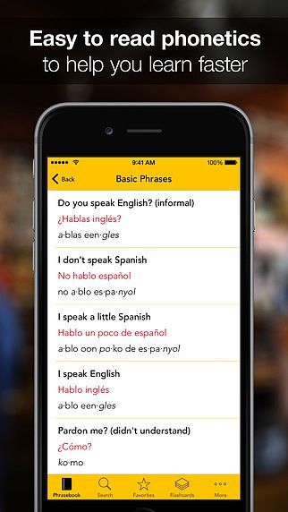 SpeakEasy Spanish ~ Offline Phrasebook and Flashcards with Nativ pour mac
