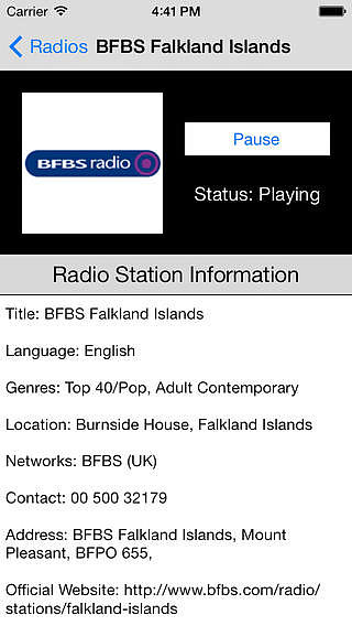 Falkland Islands Radio Live Player (Stanley / Islas Malvinas / S pour mac
