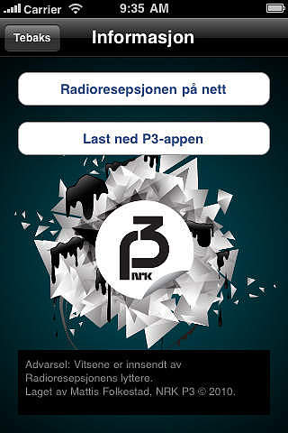 Radioresepsjonens Oneliner-app pour mac