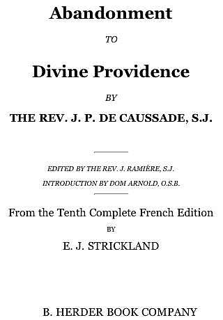 Abandonment to Divine Providence by Jean-Pierre de Caussade pour mac