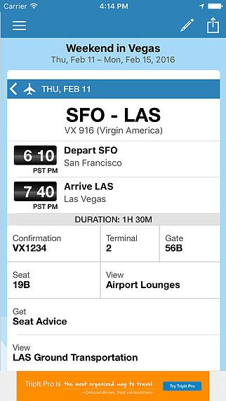 TripIt: Trip Planner pour mac TripIt: Trip Planner pour mac