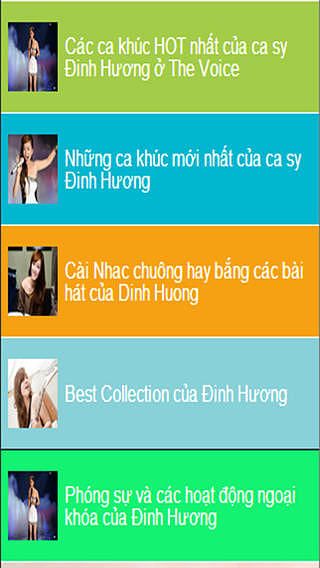 Ca si Dinh Huong - Video Am Nhac va Hinh Anh pour mac