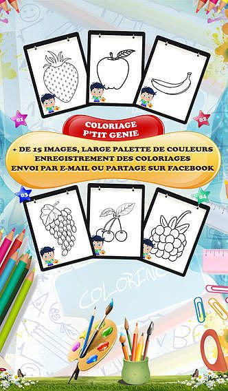 P'tit Génie Colorie Les Fruits - Coloriage GRATUIT pour mac