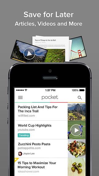 Pocket: Sauvegardez articles et vidéos pour plus tard pour mac